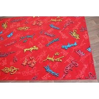 Dětský koberec GRAFFITI červený