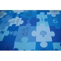 Dětský koberec PUZZLE modrý