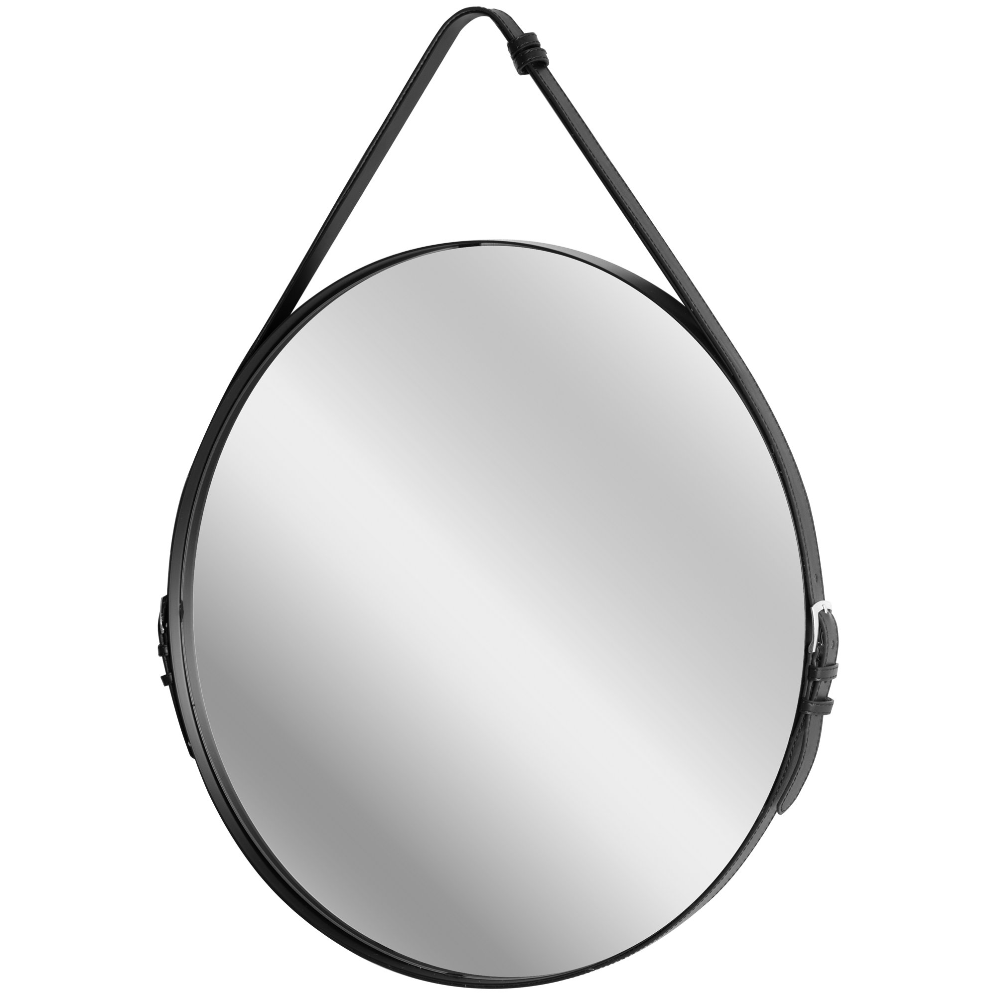 Kulate Zrcadlo Na Pasku Se Sponou Loft 60 Cm Cerne E Shop