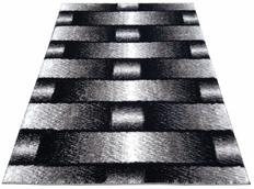 Kusový koberec SHAGGY TOP - pruhy - šedý