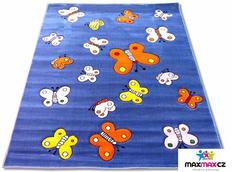Dětský koberec BUTTERFLY blue