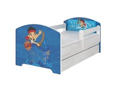 Dětská postel Disney - JAKE A PIRÁTI 160x80 cm