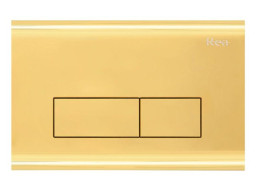 Ovládací tlačítko splachovadla - zlaté - dvojčinné - plastové - typ H