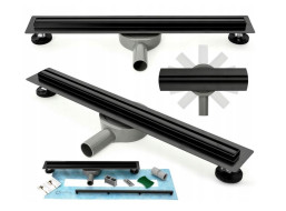 Sprchový žlab MAXMAX NEO PRO SLIM - černý