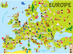 BLUEBIRD Puzzle Mapa Evropy 150 dílků