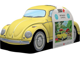 EUROGRAPHICS Puzzle v plechové krabičce Volkswagen Brouk v kempu 550 dílků
