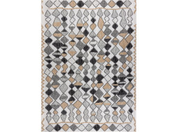 Kusový koberec Cooper Sisal Diamonds 22217 ecru/black