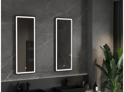 Obdélníkové zrcadlo MEXEN CORO 45x120 cm - s LED podsvícením a vyhříváním, 9817-045-120-611-70