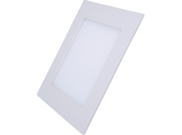 LED mini panel, podhledový, 6W, 400lm, 3000K, tenký, čtvercový, bílý