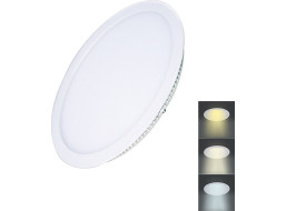 LED mini panel CCT, podhledový, 12W, 900lm, 3000K, 4000K, 6000K, kulatý