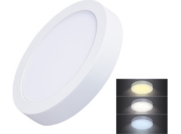 LED mini panel CCT, přisazený, 12W, 900lm, 3000K, 4000K, 6000K, kulatý