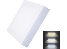 LED mini panel CCT, přisazený, 12W, 900lm, 3000K, 4000K, 6000K, čtvercový