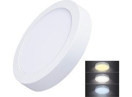 LED mini panel CCT, přisazený, 18W, 1530lm, 3000K, 4000K, 6000K, kulatý