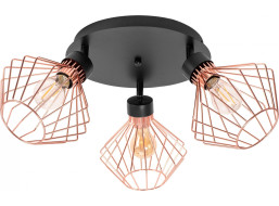 Stropní svítidlo DIAMOND - 3 svítidla na kloubu - rose gold