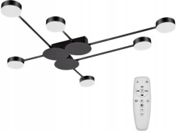 Stropní LED svítidlo ARMS half 40W - černé + ovladač
