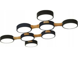 Stropní LED svítidlo GRID 40W - černé/hnědé + ovladač