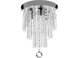 Stropní křišťálové svítidlo CRYSTAL icicle - 35 cm - chromové