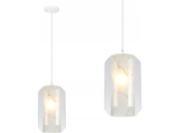 Stropní svítidlo MARBLE typ B - kov/sklo - bílé
