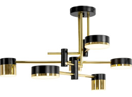 Stropní LED svítidlo HANDY 6 - 45W - černé/zlaté