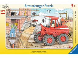 RAVENSBURGER Puzzle Práce s bagrem 15 dílků