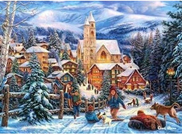 CASTORLAND Puzzle Sáňkování ve městě 300 dílků