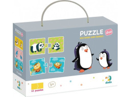 DODO Puzzle Zvířecí maminky a mláďátka 12x2 dílky