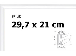 BFHM Plastový rám 29,7x21cm A4 - bílý