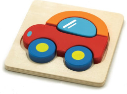 STUDO WOOD Dřevěné puzzle Autíčko 5 dílků