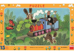 DINO Puzzle Krtek a lokomotiva 15 dílků