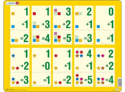 LARSEN Puzzle Sčítání do pěti 10 dílků