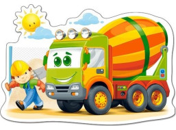 CASTORLAND Puzzle Míchačka na beton MAXI 12 dílků