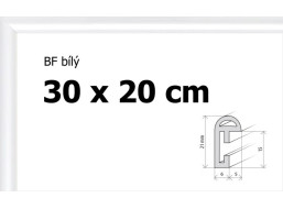 BFHM Plastový rám 30x20cm - bílý