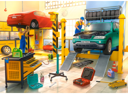 CASTORLAND Puzzle Autoservis 100 dílků