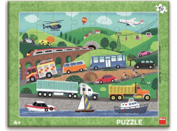 DINO Puzzle Dopravní prostředky 40 dílků