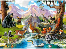 CASTORLAND Puzzle Lesní zvířátka 70 dílků
