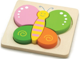 STUDO WOOD Dřevěné puzzle Motýlek 5 dílků