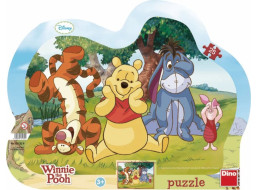 DINO Puzzle Schovávaná s medvídkem Pú 25 dílků