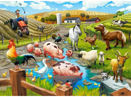 CASTORLAND Puzzle Život na farmě 70 dílků
