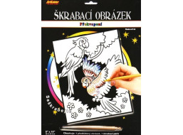 ARTLOVER Škrabací obrázek s překvapením Dva papoušci 20x25cm