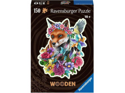 RAVENSBURGER Dřevěné obrysové puzzle Barevná liška 150 dílků