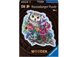 RAVENSBURGER Dřevěné obrysové puzzle Tajemná sova 150 dílků