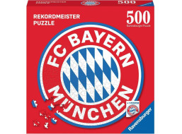 RAVENSBURGER Kulaté puzzle FC Bayern Logo 500 dílků