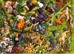 RAVENSBURGER Puzzle Deštný prales XXL 200 dílků