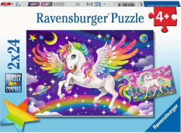 RAVENSBURGER Puzzle Jednorožec a Pegas 2x24 dílků