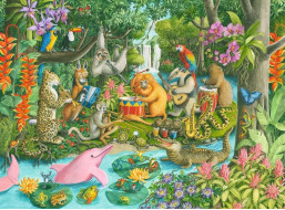 RAVENSBURGER Puzzle Kapela deštného pralesa XXL 100 dílků