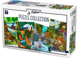 D-TOYS Puzzle La Fontainovy bajky 4v1 (24,35,48,60 dílků)