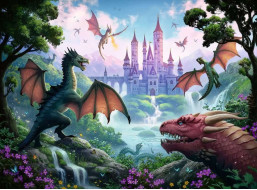 RAVENSBURGER Puzzle Magický drak XXL 300 dílků