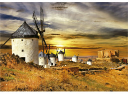 EDUCA Puzzle Západ slunce ve Španělsku: Větrné mlýny, Consuegra 1500 dílků