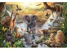 SCHMIDT Puzzle Zvířata v Africe 60 dílků