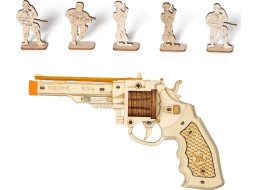 ROBOTIME Rokr 3D dřevěné puzzle Revolver Corsac M60 102 dílků
